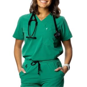 Mims scrubs Hunter green set